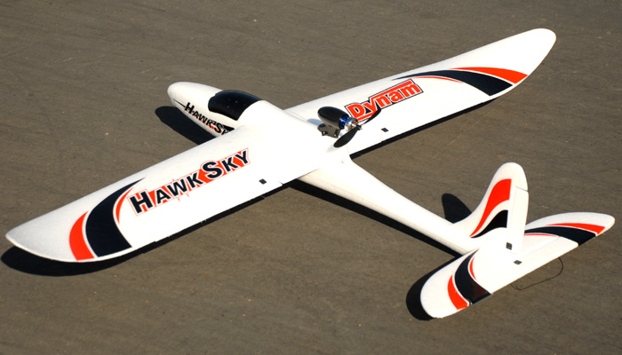 Dynam 2.4Ghz Hawk Sky 4 Channel Electric Brushless Powered Glider RTF - SN Hobbies Dynam 2.4Ghz Hawk Sky 4 Channel Electric Brushless Powered Glider RTF - SN Hobbies