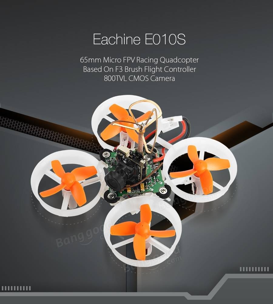 Eachine E010S 65mm Micro FPV Racing Quadcopter with 800TVL CMOS Based On F3 Brush Flight Controller - <b>FRSKY</b> - SNHE Eachine E010S 65mm Micro FPV Racing Quadcopter with 800TVL CMOS Based On F3 Brush Flight Controller - <b>FRSKY</b> - SNHE