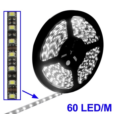 Epoxy Waterproof 5050-SMD White Light LED Strips - 1 METER - SN Hobbies Epoxy Waterproof 5050-SMD White Light LED Strips - 1 METER - SN Hobbies