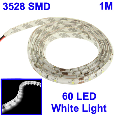 Epoxy Waterproof 3528-SMD White Light LED Strips - 1 METER - SN Hobbies Epoxy Waterproof 3528-SMD White Light LED Strips - 1 METER - SN Hobbies