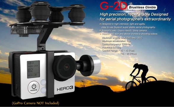 Walkera G-2D 2 Axis Brushless Camera Gimbal For Gopro 3 - SN Hobbies Walkera G-2D 2 Axis Brushless Camera Gimbal For Gopro 3 - SN Hobbies