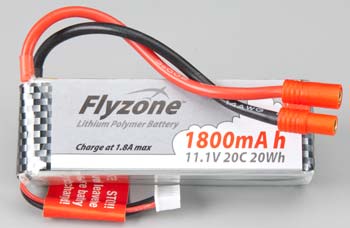 Flyzone LiPo Battery 3S 11.1V 1800mAh 20C - SN Hobbies Flyzone LiPo Battery 3S 11.1V 1800mAh 20C - SN Hobbies