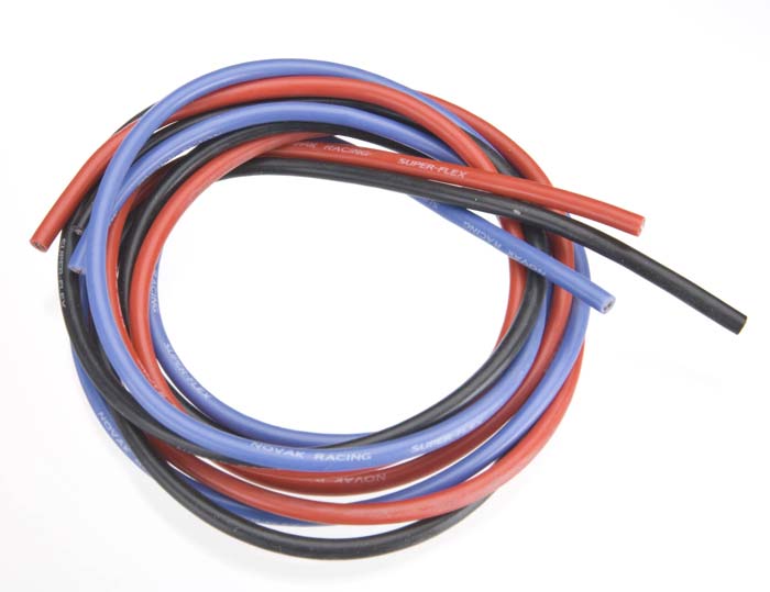 Novak 14GA Silicone Power Wire Set Black/Red/Blue 3' - SN Hobbies Novak 14GA Silicone Power Wire Set Black/Red/Blue 3' - SN Hobbies