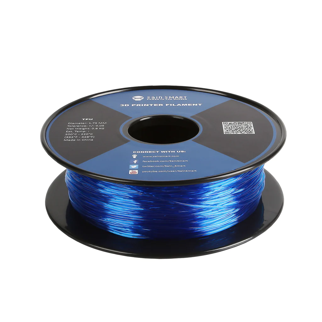 Sainsmart Flexible TPU Filament 1.75mm 0.8kg/1.76lb, Blue