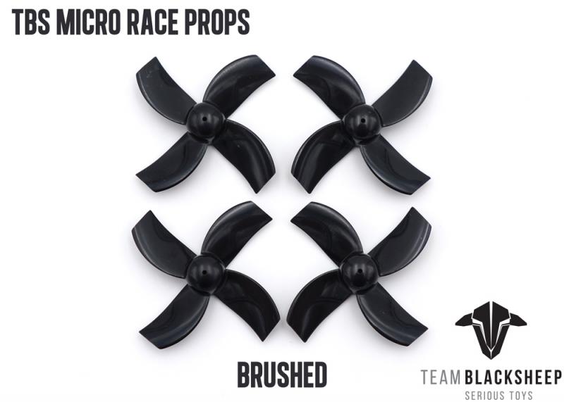 TBS MICRO RACE PROPS <b>(BLACK) (0.75MM HUB)</b>