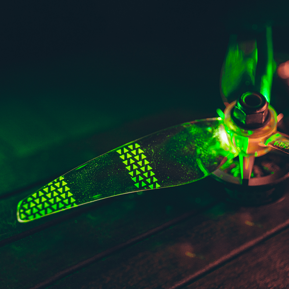 GemFan <b>Moonlight 51466 V2 </b>Tri-Blade LED Propellers - <b>Green</b>