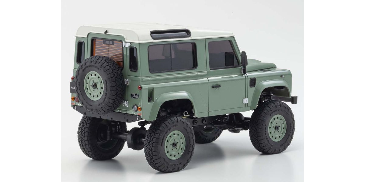 Kyosho 32527GR MINI-Z 4×4 Series Ready Set Land Rover Defender 90 Heritage Grasmere Green / Alaska White