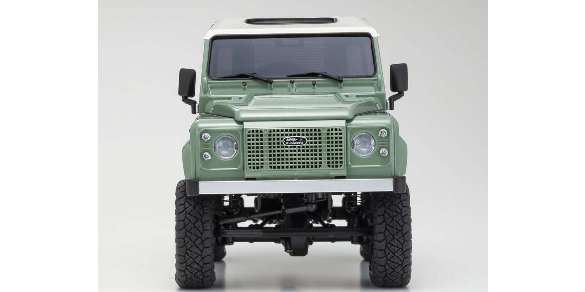 Kyosho 32527GR MINI-Z 4×4 Series Ready Set Land Rover Defender 90 Heritage Grasmere Green / Alaska White