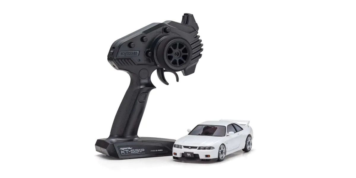 Kyosho 32638WG MINI-Z AWD NISSAN SKYLINE GT-R V.Spec (R33) with LED/Gyro unit White