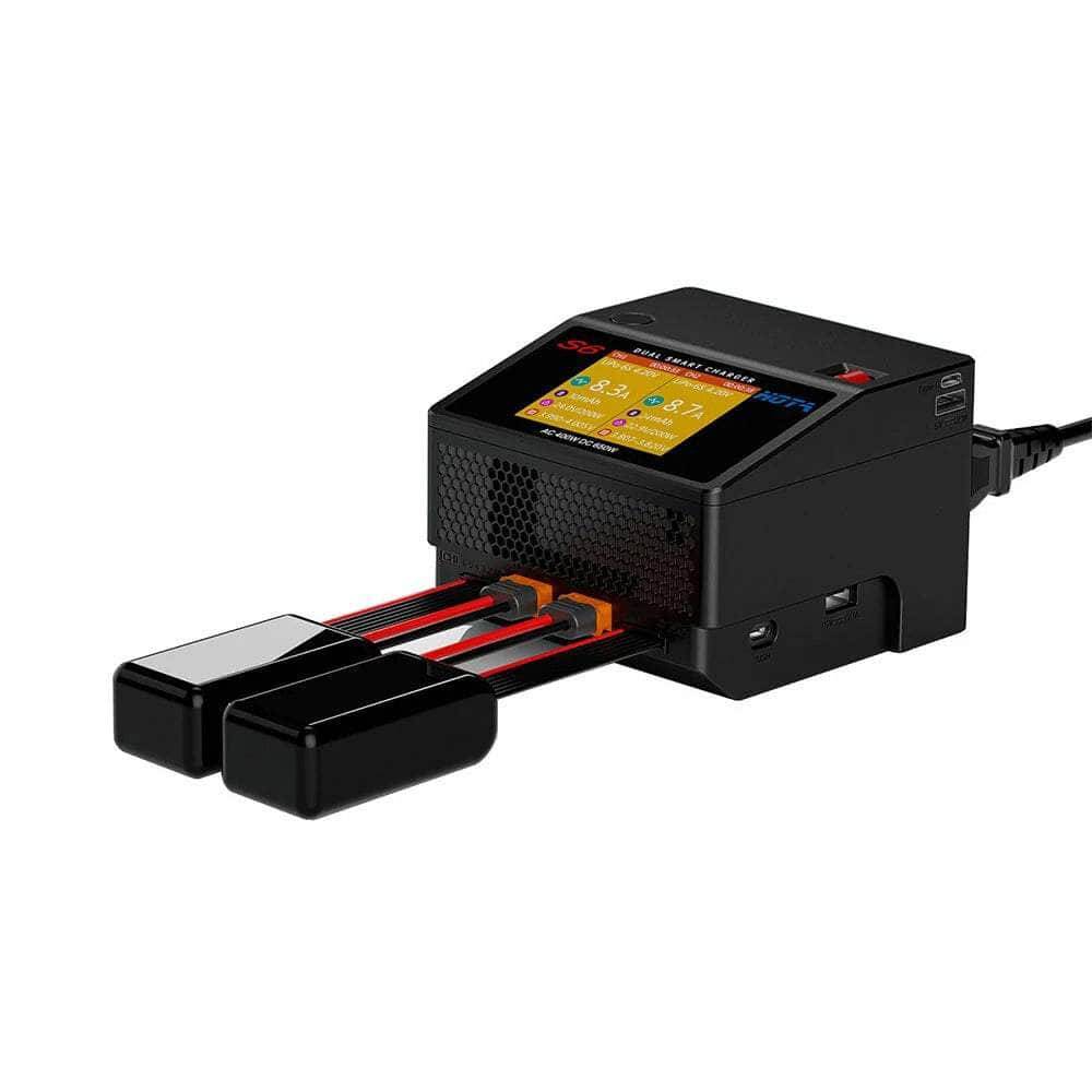 HOTA S6 AC 400W DC 325W*2 15A*2 Dual Channel Lipo Charger for 1-6S LiHv/LiPo/LiFe/Lilon Battery