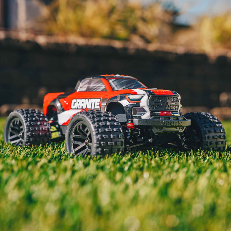 ARRMA 1/18 GRANITE GROM MEGA 380 Brushed 4X4 Monster Truck RTR with Battery & Charger, Red
