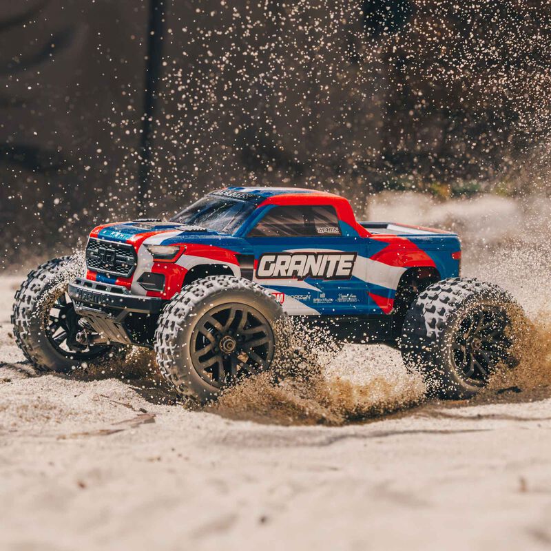 ARRMA 1/18 GRANITE GROM MEGA 380 Brushed 4X4 Monster Truck RTR with Battery & Charger, Blue