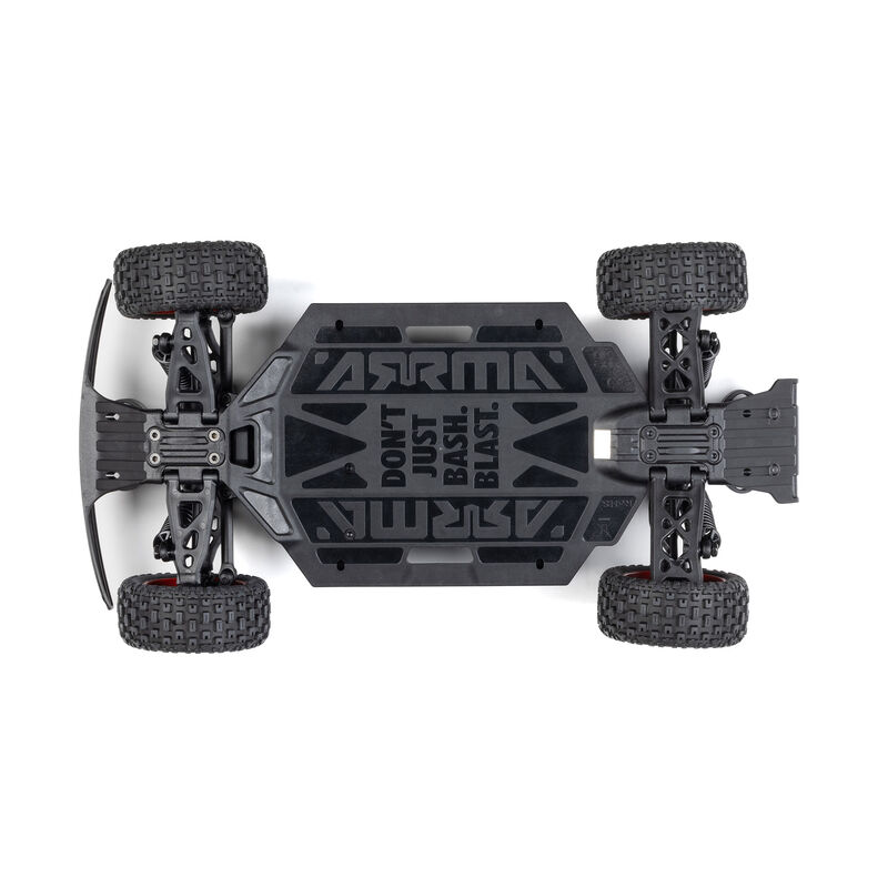 ARRMA MOJAVE GROM MEGA 380 Brushed 4X4 Small Scale Desert Truck RTR with Battery & Charger, Red/Black