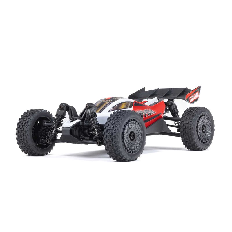 ARRMA TYPHON GROM MEGA 380 Brushed 4X4 Small Scale Buggy RTR with Battery & Charger, Red/White