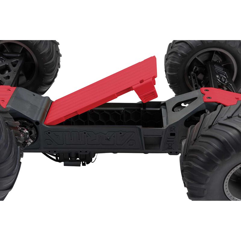ARRMA 1/10 GORGON 4X2 MEGA 550 Brushed Monster Truck RTR with Battery & Charger, Red