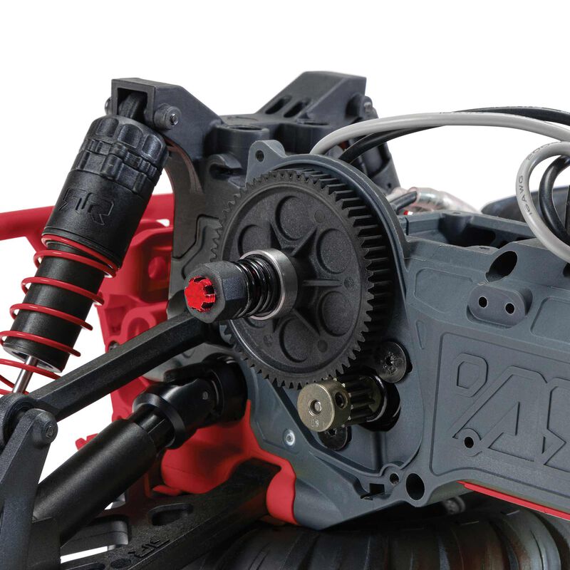 ARRMA 1/10 GORGON 4X2 MEGA 550 Brushed Monster Truck RTR with Battery & Charger, Red