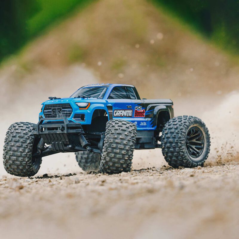 ARRMA 1/10 GRANITE 4X2 BOOST MEGA 550 Brushed Monster Truck RTR with Battery & Charger, Blue