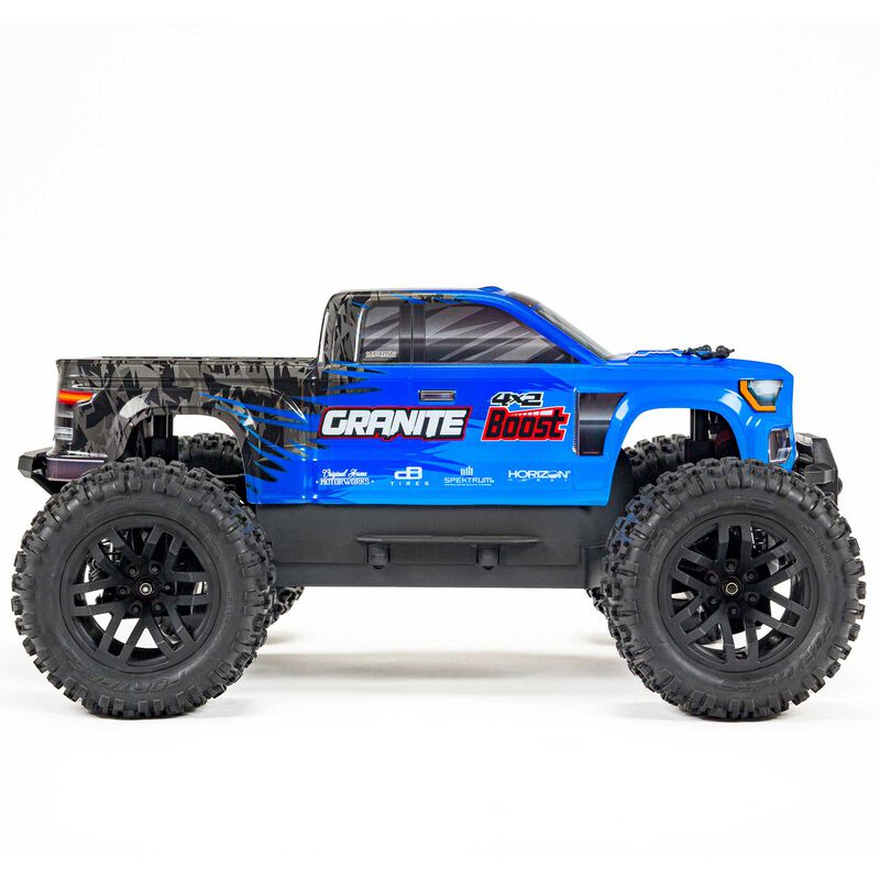 ARRMA 1/10 GRANITE 4X2 BOOST MEGA 550 Brushed Monster Truck RTR with Battery & Charger, Blue