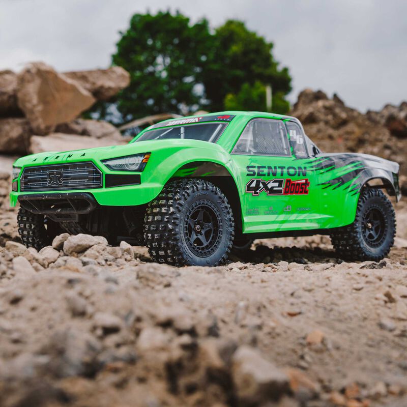 ARRMA 1/10 SENTON 4X2 BOOST MEGA 550 Brushed Short Course Truck RTR, Green