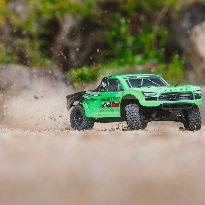 ARRMA 1/10 SENTON 4X2 BOOST MEGA 550 Brushed Short Course Truck RTR, Green