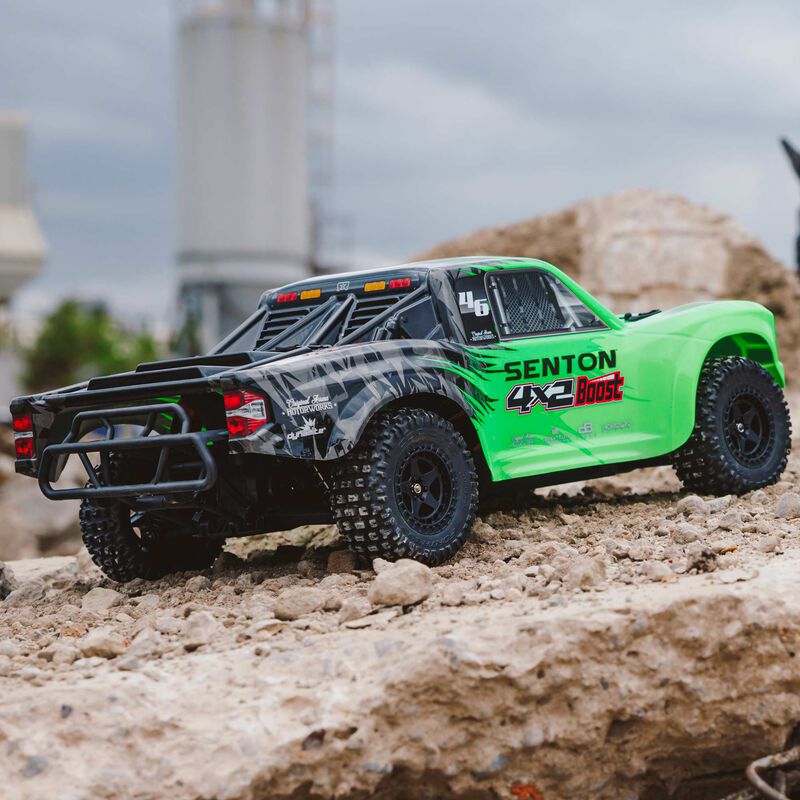 ARRMA 1/10 SENTON 4X2 BOOST MEGA 550 Brushed Short Course Truck RTR, Green