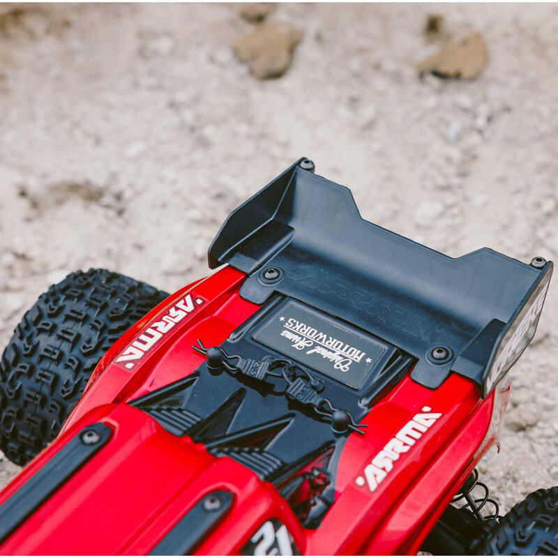 ARRMA 1/10 VORTEKS 4X2 BOOST MEGA 550 Brushed Stadium Truck RTR with Battery & Charger, Red