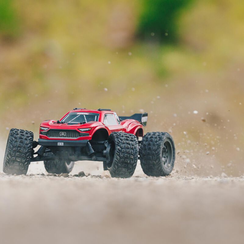 ARRMA 1/10 VORTEKS 4X2 BOOST MEGA 550 Brushed Stadium Truck RTR with Battery & Charger, Red