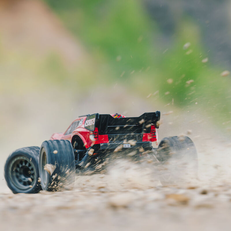 ARRMA 1/10 VORTEKS 4X2 BOOST MEGA 550 Brushed Stadium Truck RTR with Battery & Charger, Red