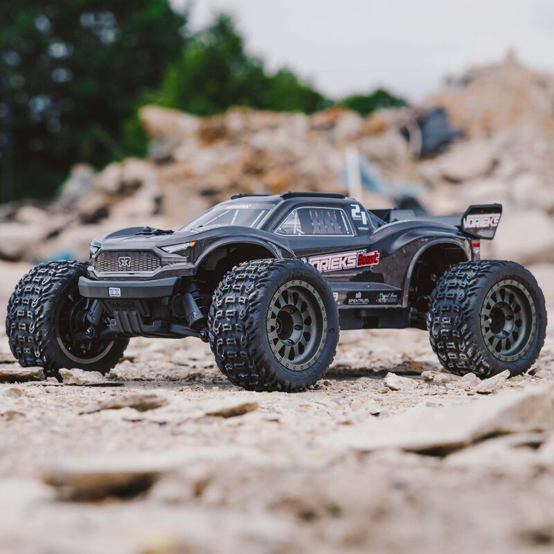 ARRMA 1/10 VORTEKS 4X2 BOOST MEGA 550 Brushed Stadium Truck RTR with Battery & Charger, Gunmetal