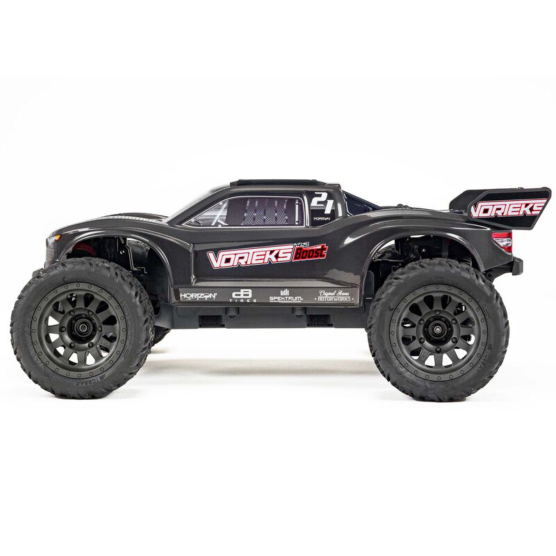 ARRMA 1/10 VORTEKS 4X2 BOOST MEGA 550 Brushed Stadium Truck RTR with Battery & Charger, Gunmetal