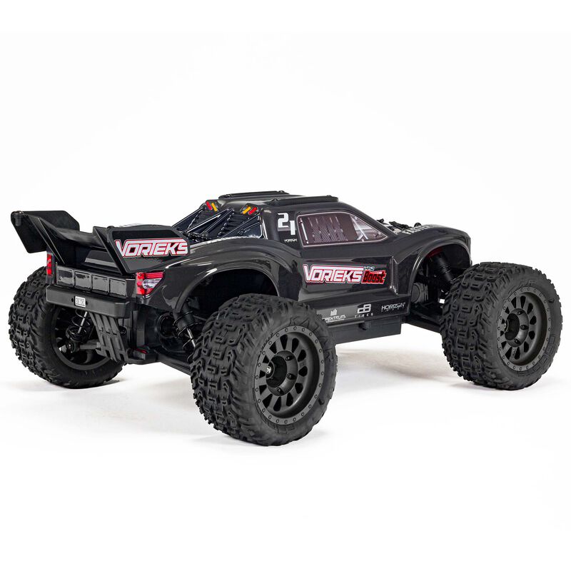 ARRMA 1/10 VORTEKS 4X2 BOOST MEGA 550 Brushed Stadium Truck RTR with Battery & Charger, Gunmetal