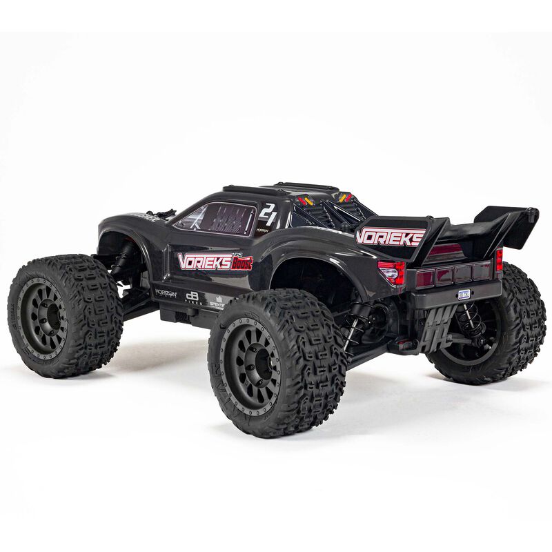 ARRMA 1/10 VORTEKS 4X2 BOOST MEGA 550 Brushed Stadium Truck RTR with Battery & Charger, Gunmetal