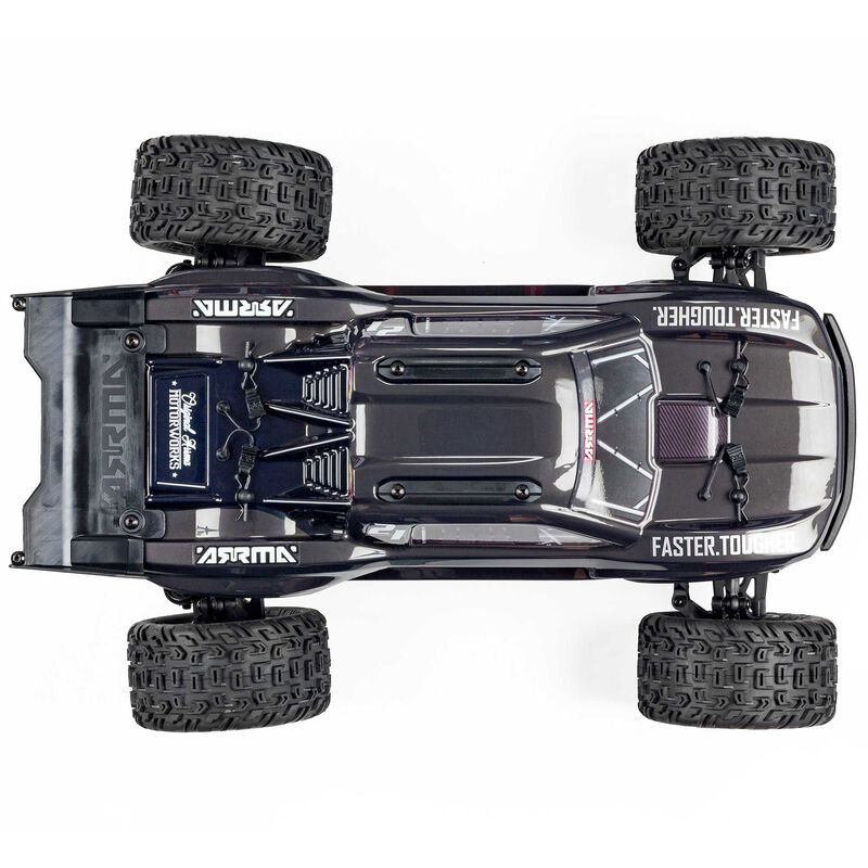 ARRMA 1/10 VORTEKS 4X2 BOOST MEGA 550 Brushed Stadium Truck RTR with Battery & Charger, Gunmetal