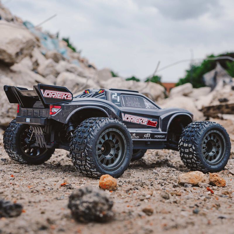 ARRMA 1/10 VORTEKS 4X2 BOOST MEGA 550 Brushed Stadium Truck RTR with Battery & Charger, Gunmetal