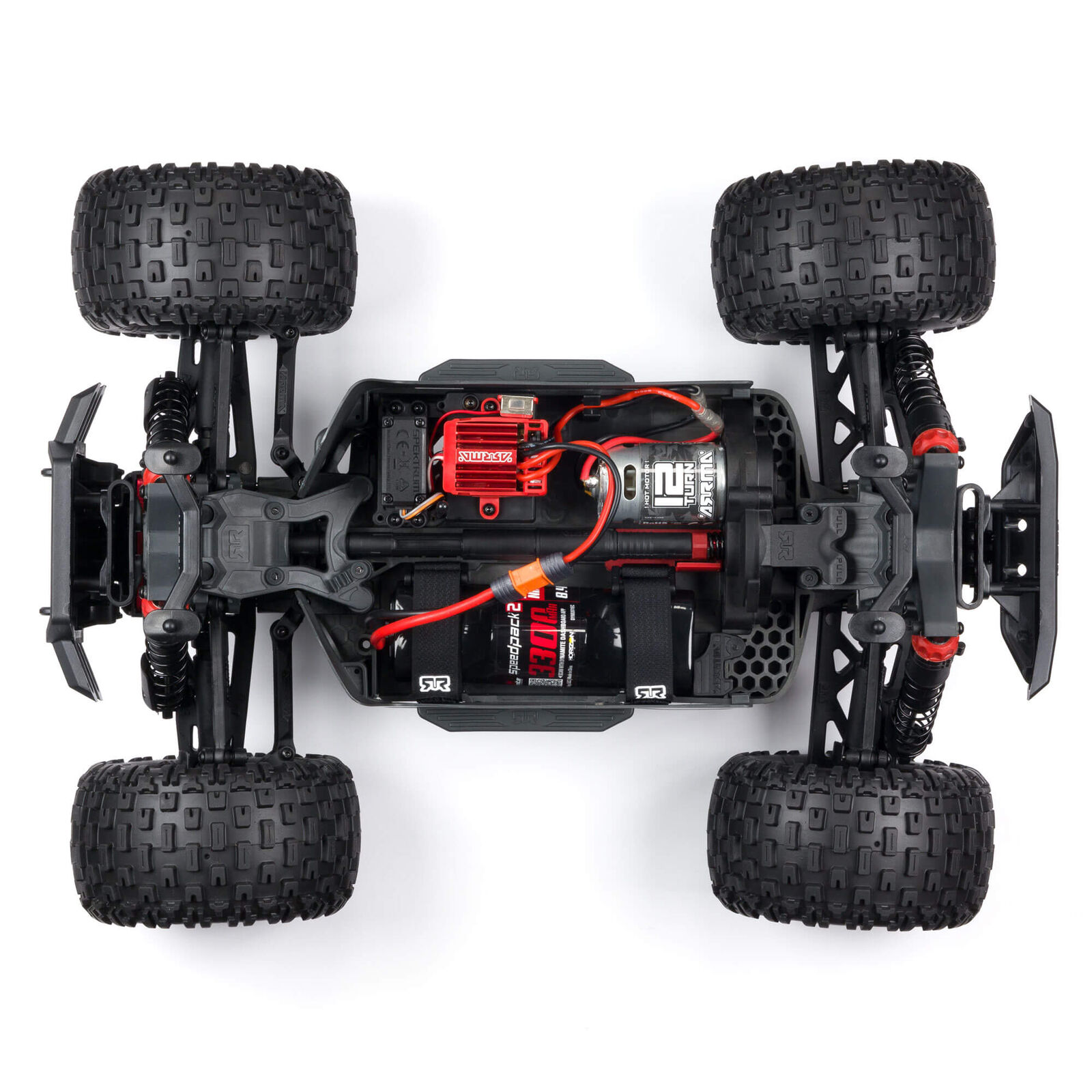 ARRMA 1/10 GRANITE 4X4 MEGA 550 Brushed Monster Truck RTR, Red
