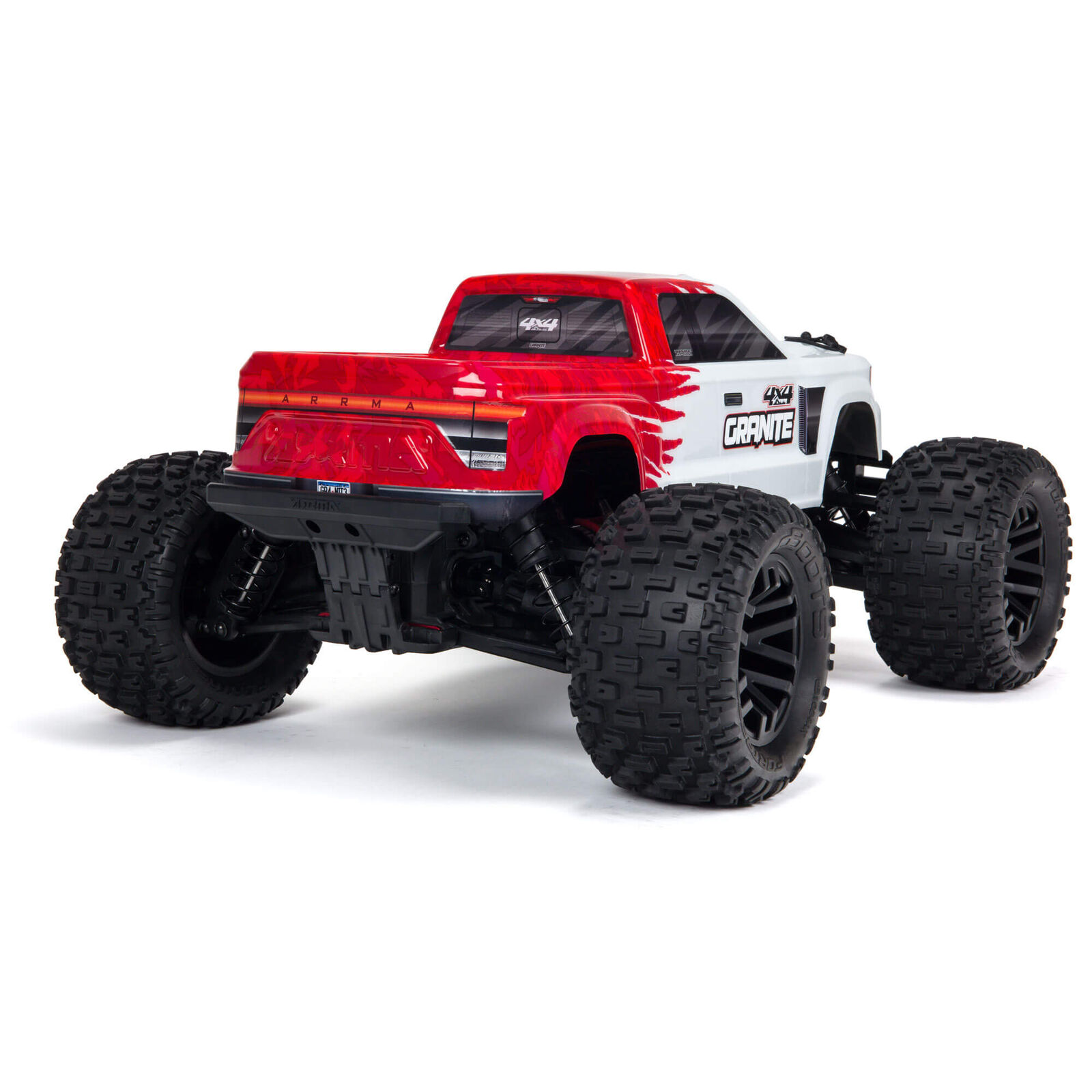 ARRMA 1/10 GRANITE 4X4 MEGA 550 Brushed Monster Truck RTR, Red