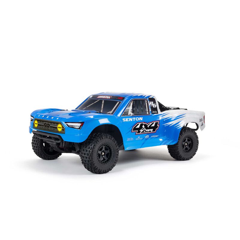 ARRMA 1/10 SENTON 4X4 MEGA 550 Brushed Short Course Truck RTR, Blue