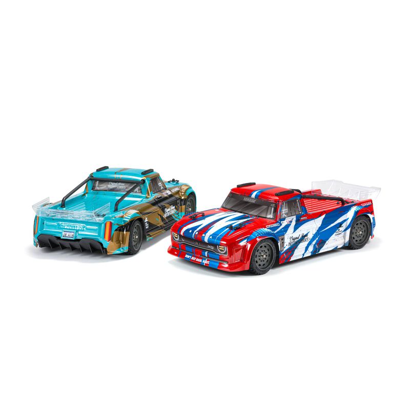 ARRMA 1/8 INFRACTION 4WD MEGA Resto-Mod Truck RTR, Red/Blue
