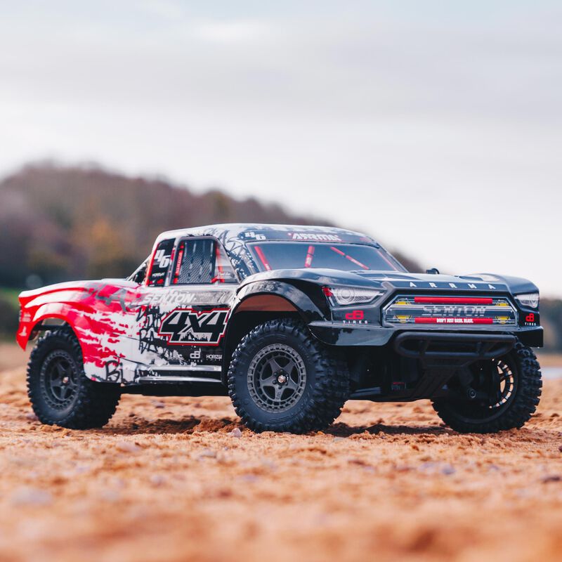 ARRMA 1/10 SENTON 4X4 V3 3S BLX Brushless Short Course Truck RTR, Red