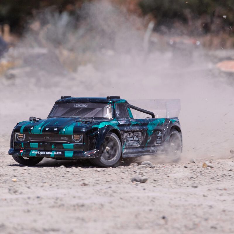ARRMA 1/8 INFRACTION 4X4 3S BLX 4WD All-Road Street Bash Resto-Mod Truck RTR, Teal
