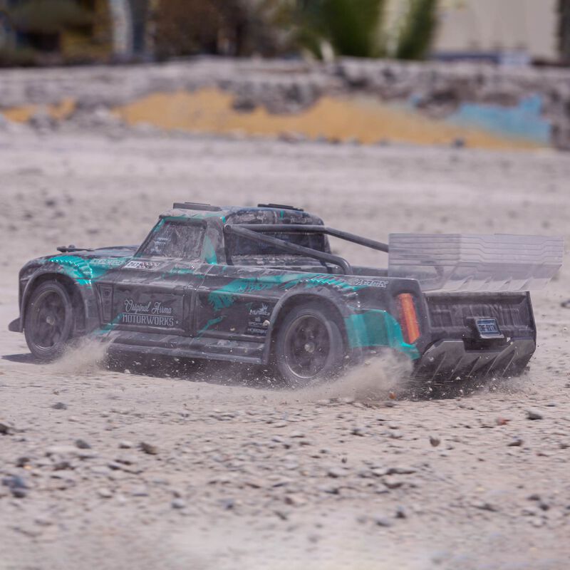 ARRMA 1/8 INFRACTION 4X4 3S BLX 4WD All-Road Street Bash Resto-Mod Truck RTR, Teal