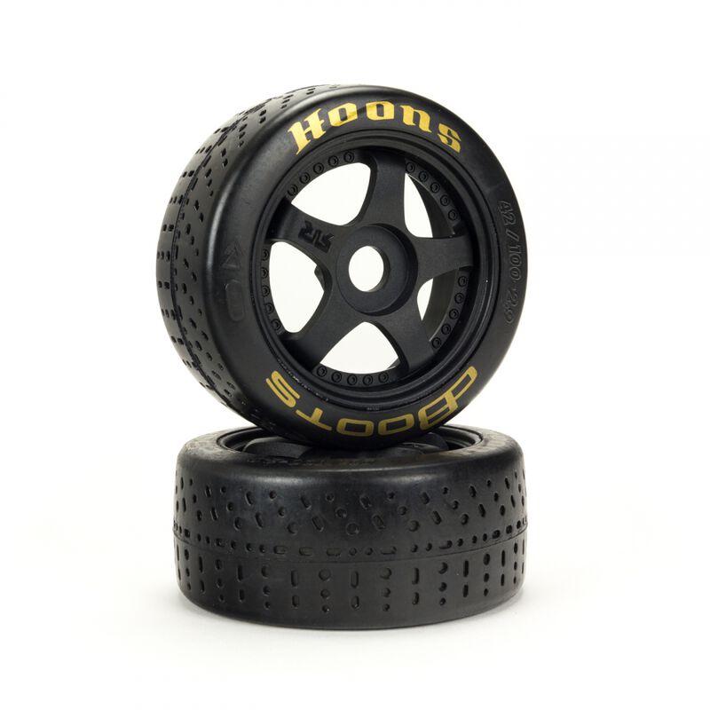 ARRMA dBoots Hoons 42/100 2.9 Pre-Mounted Belted Tires, Gold, 17mm Hex, 5-Spoke (2)