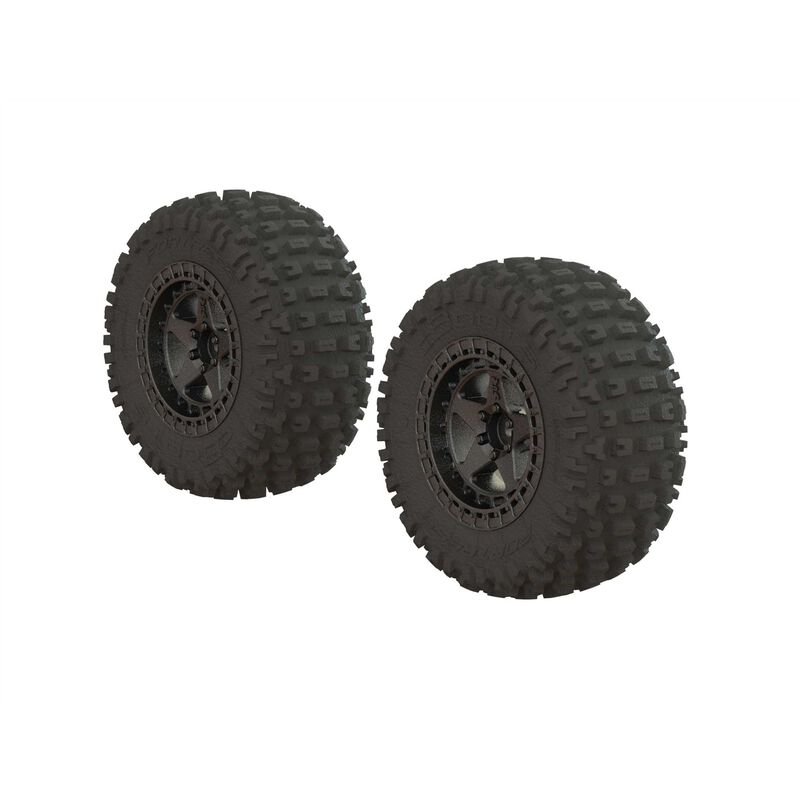 ARRMA Dboots 'Fortress SC' Tire Set Glued Gun Metal (2)