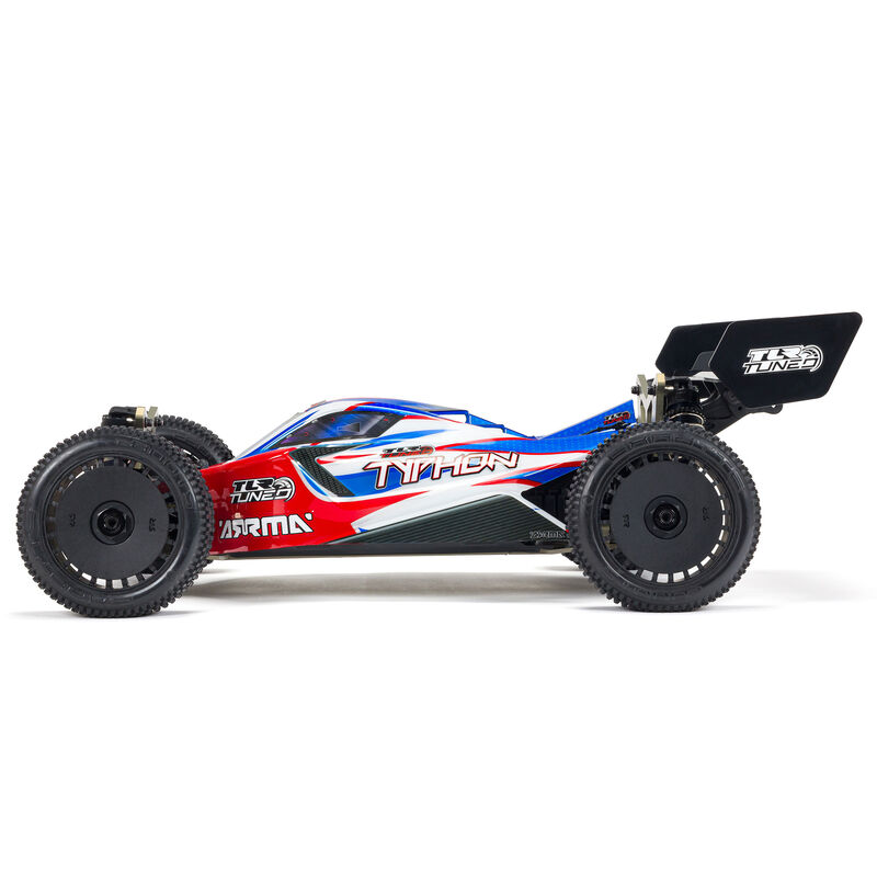 ARRMA 1/8 TLR Tuned TYPHON 6S 4X4 BLX Buggy RTR, Red/Blue
