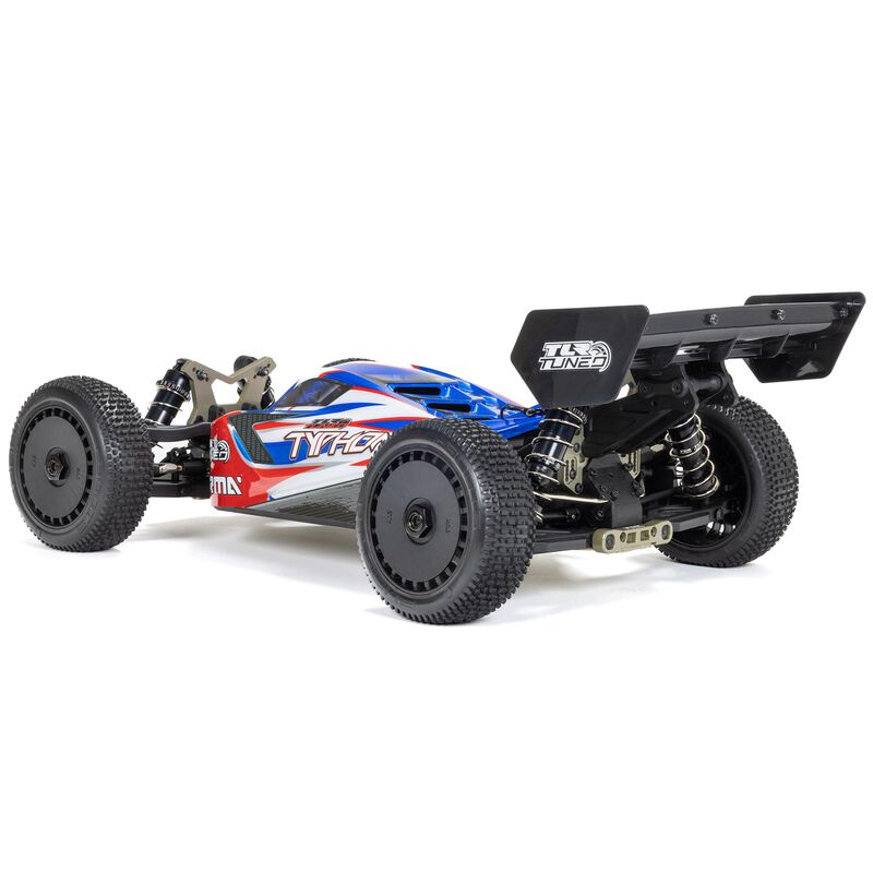 ARRMA 1/8 TLR Tuned TYPHON 6S 4X4 BLX Buggy RTR, Red/Blue