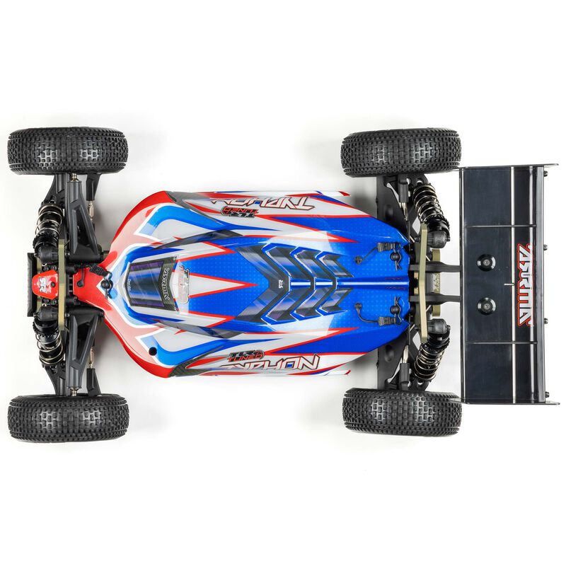 ARRMA 1/8 TLR Tuned TYPHON 6S 4X4 BLX Buggy RTR, Red/Blue
