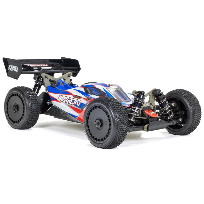 ARRMA 1/8 TLR Tuned TYPHON 6S 4X4 BLX Buggy RTR, Red/Blue