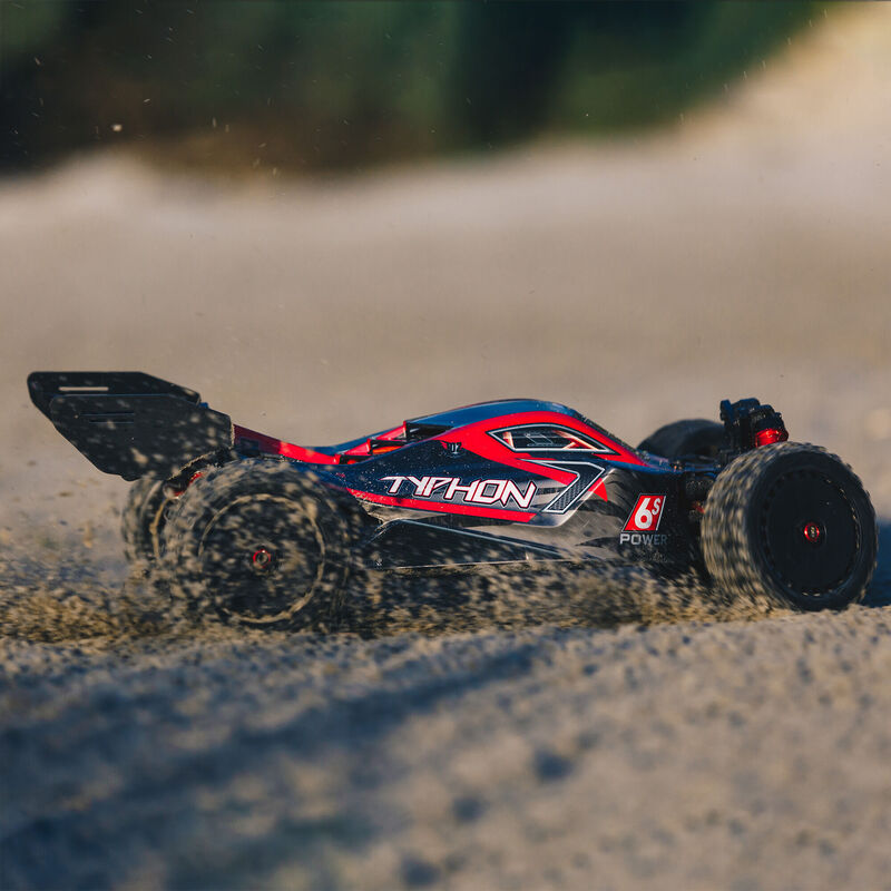 ARRMA 1/8 TYPHON 6S V5 4WD BLX Buggy with Spektrum Firma RTR, Black