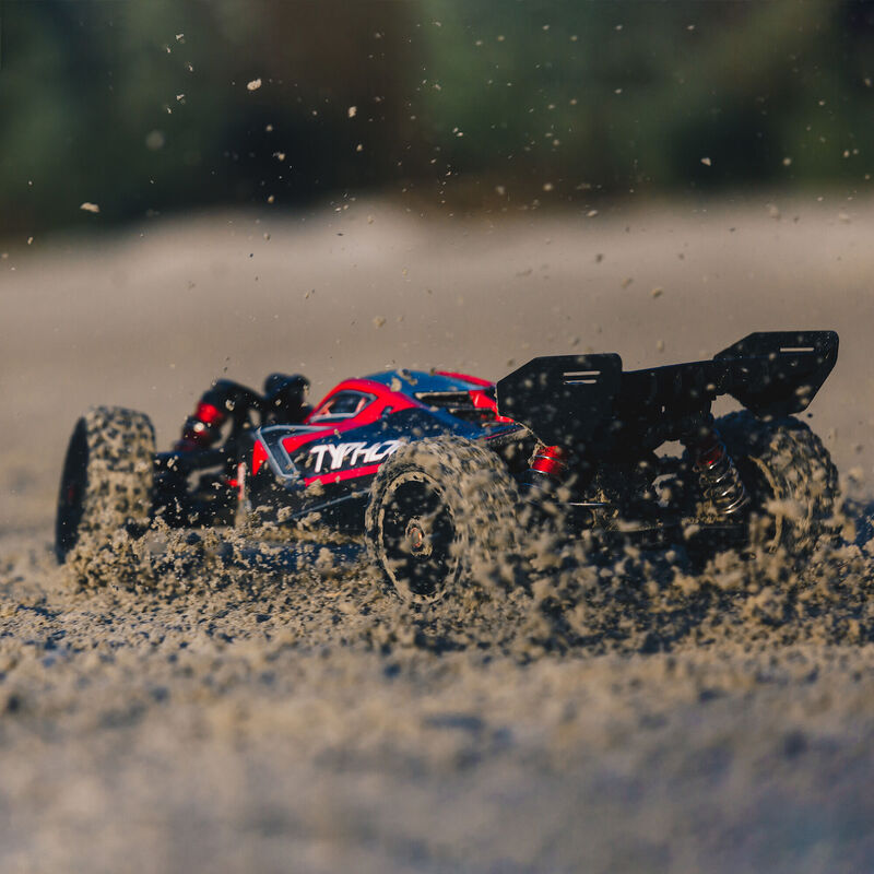 ARRMA 1/8 TYPHON 6S V5 4WD BLX Buggy with Spektrum Firma RTR, Black
