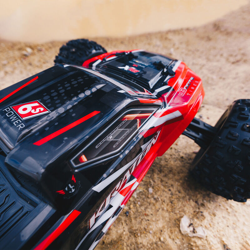 ARRMA 1/8 KRATON 6S V5 4WD BLX Speed Monster Truck with Spektrum Firma RTR, Red